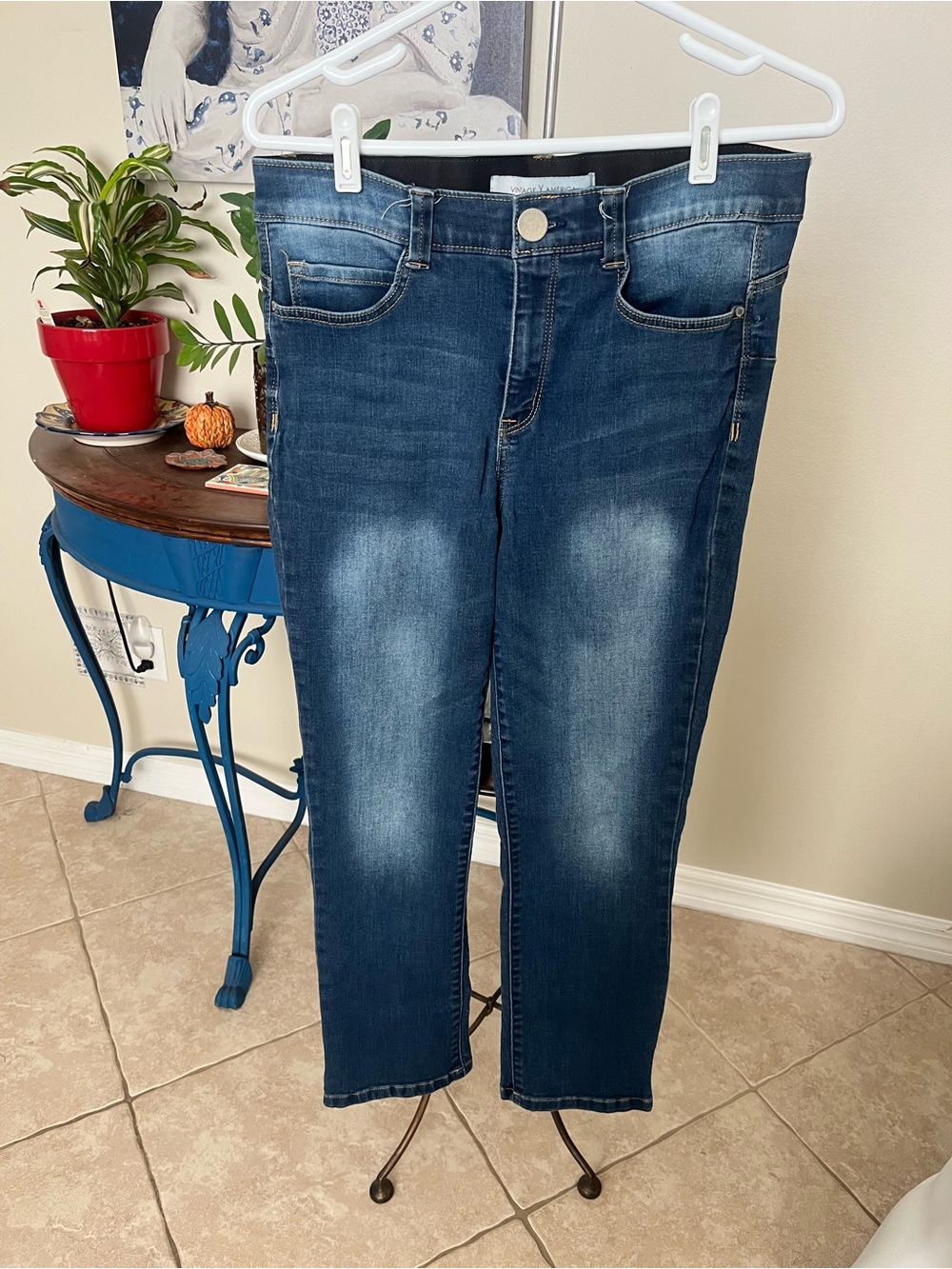 Vintage America Fab Crop Body Sculpt Jeans Capri Pants -  10 / 30